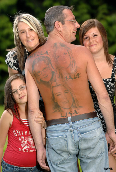 The tattoo isn't actually that bad. The drawings of his daughters Daniella 